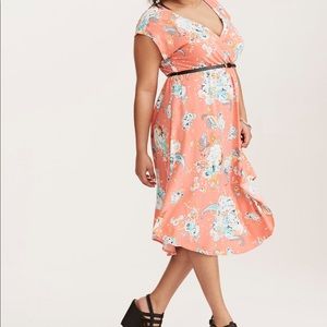 Torrid Coral Midi Dress